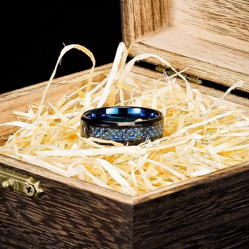 WorldNorse Viking Style Alloy Ring - Blue - AU Size Z+1 (US 14) - image 0