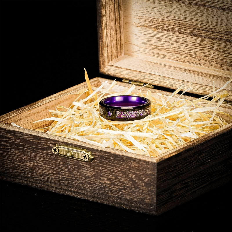WorldNorse Viking Style Alloy Ring - Purple - AU Size Z+1 (US 14) - image 12