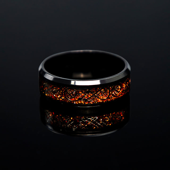 WorldNorse Viking Style Alloy Ring - Red+Black - AU Size Y (US 12) - image 19